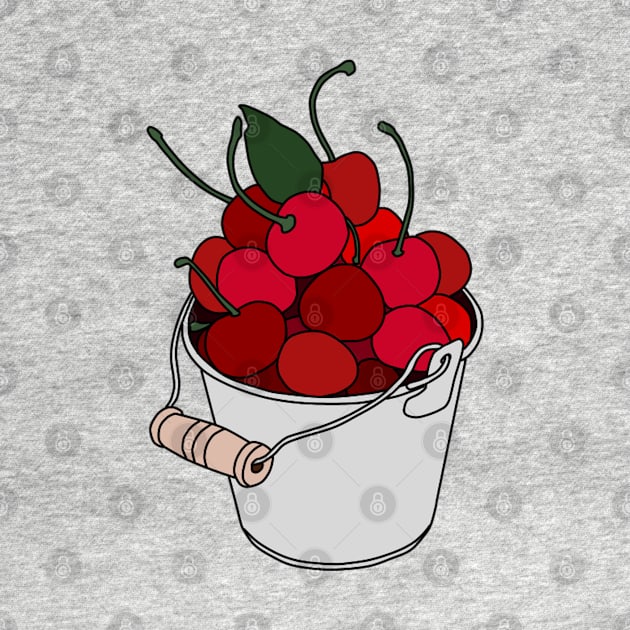 Bucket of cherries by kaiserka-art